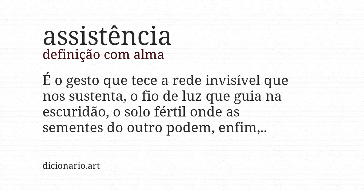 Definição com alma de assistência
