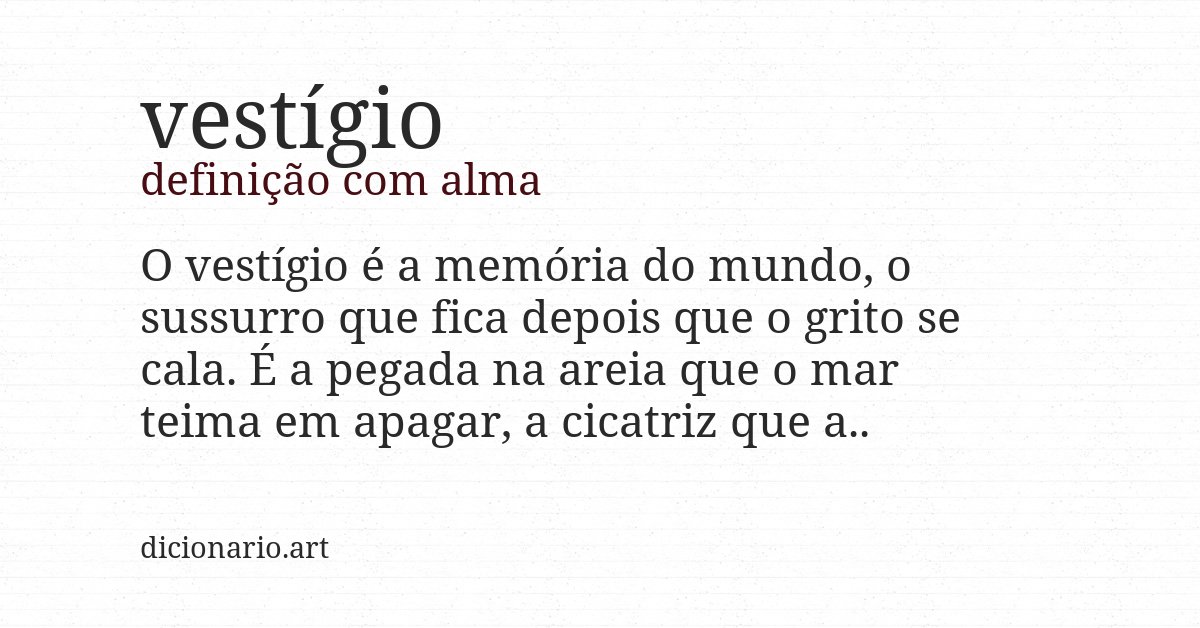 Definição com alma de vestígio