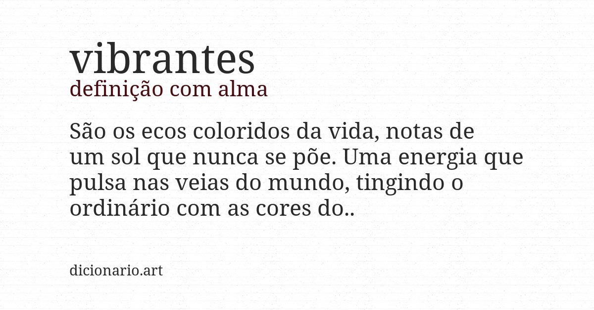Definição com alma de vibrantes
