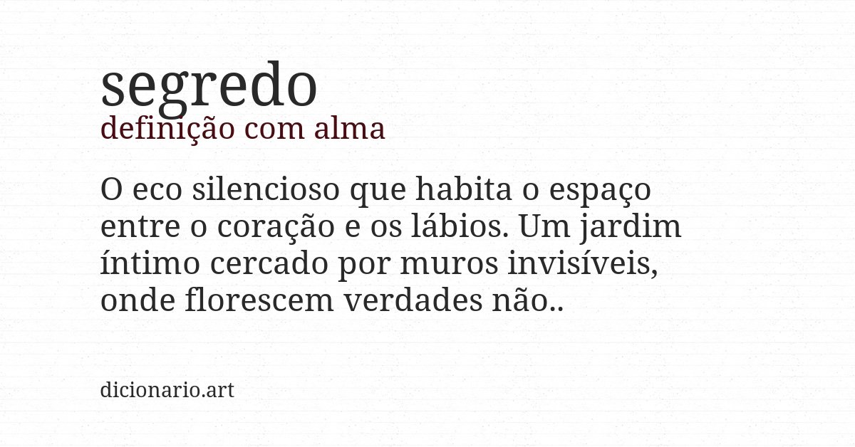 Definição com alma de segredo