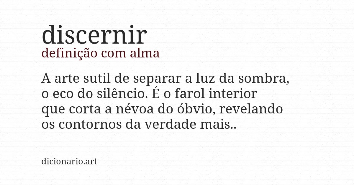 Definição com alma de discernir
