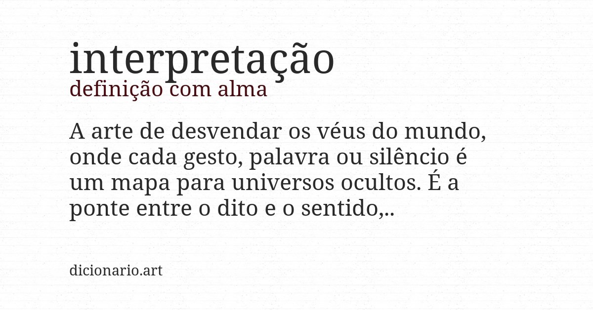 Definição com alma de interpretação
