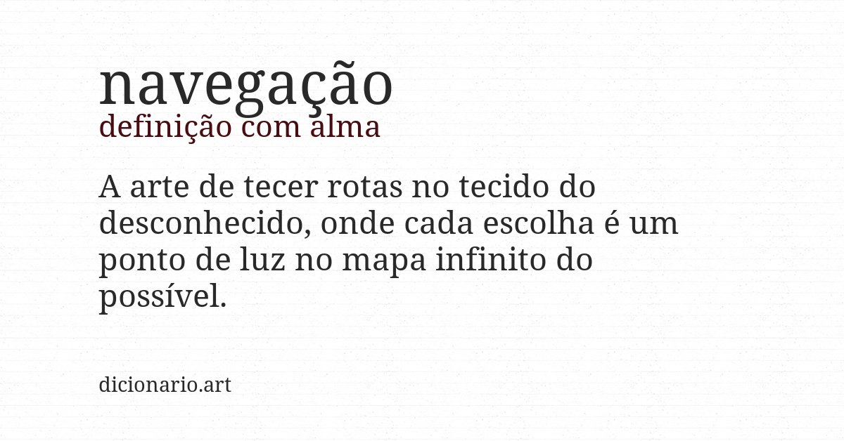 Definição com alma de navegação