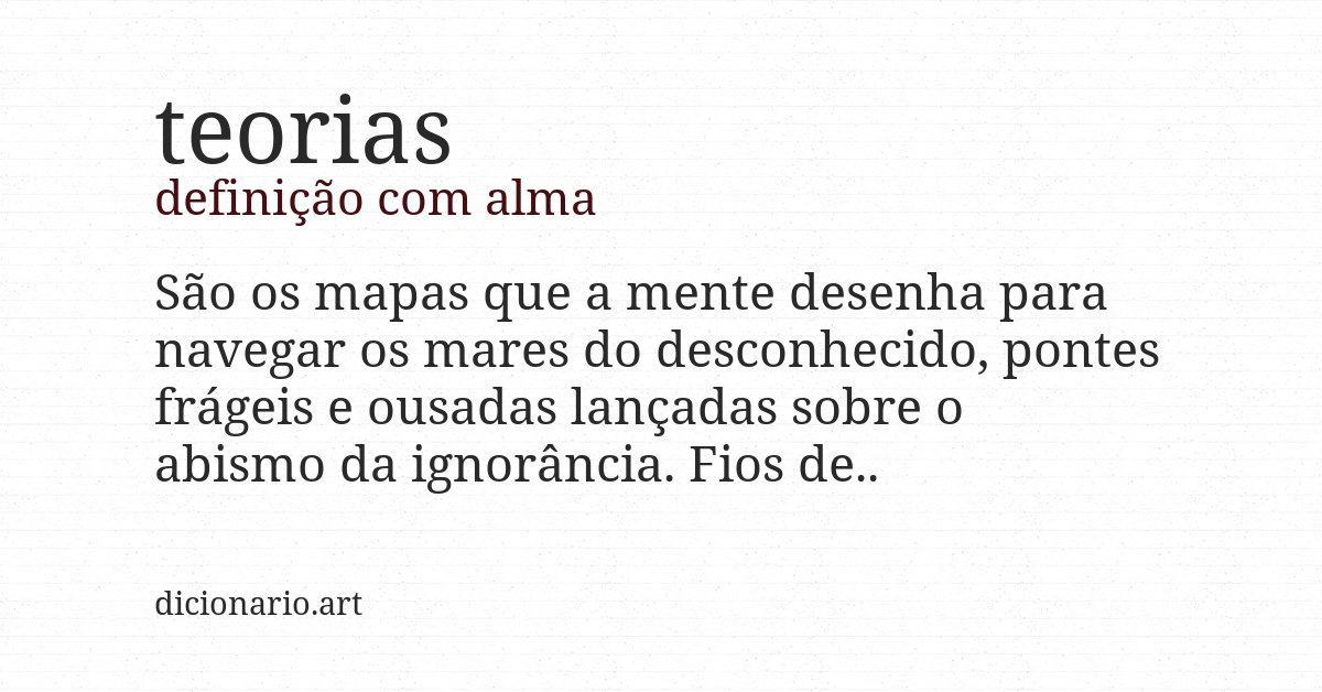 Definição com alma de teorias