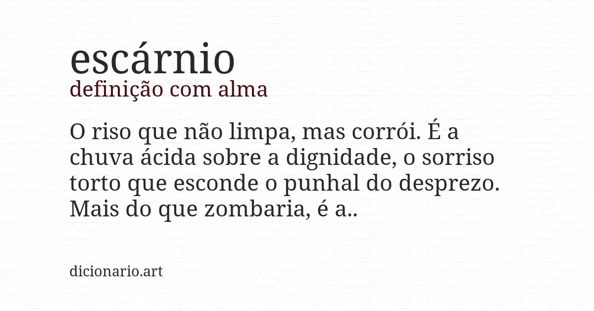 Definição com alma de escárnio
