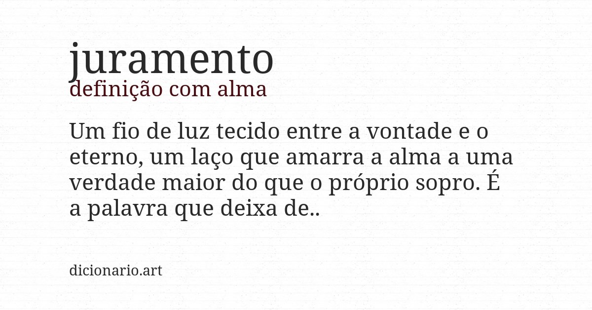 Definição com alma de juramento