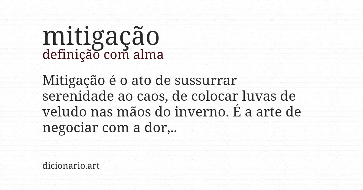 Definição com alma de mitigação