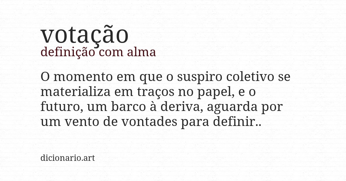 Definição com alma de votação