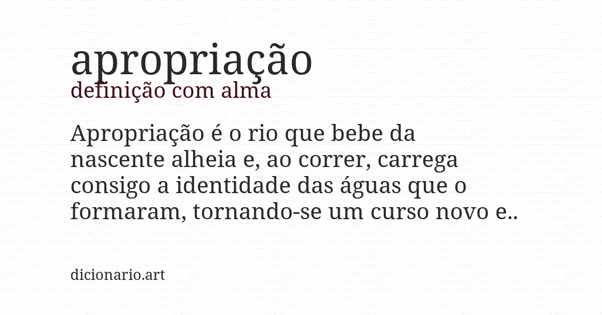 Definição com alma de apropriação