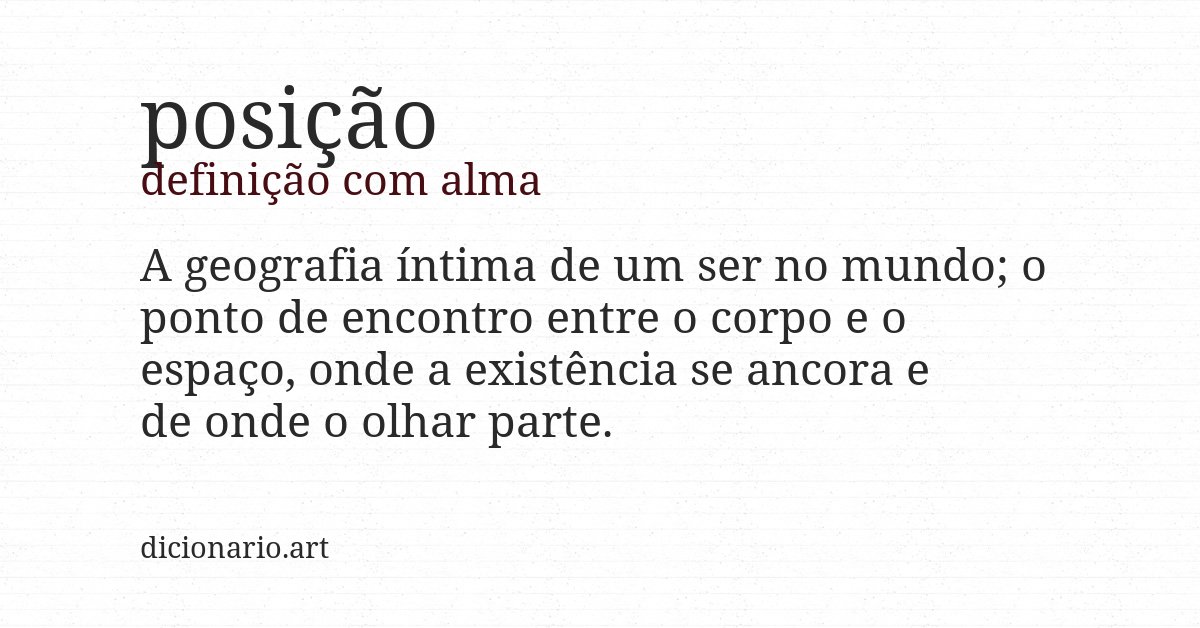 Definição com alma de posição