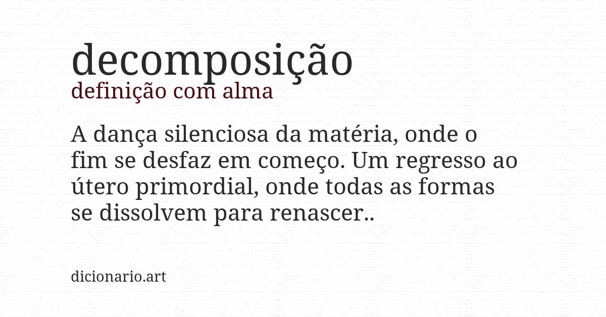 Definição com alma de decomposição