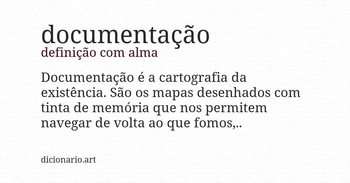 Definição com alma de documentação