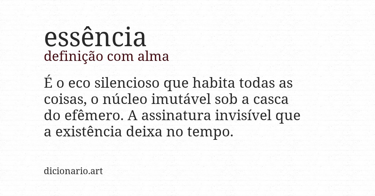 Definição com alma de essência