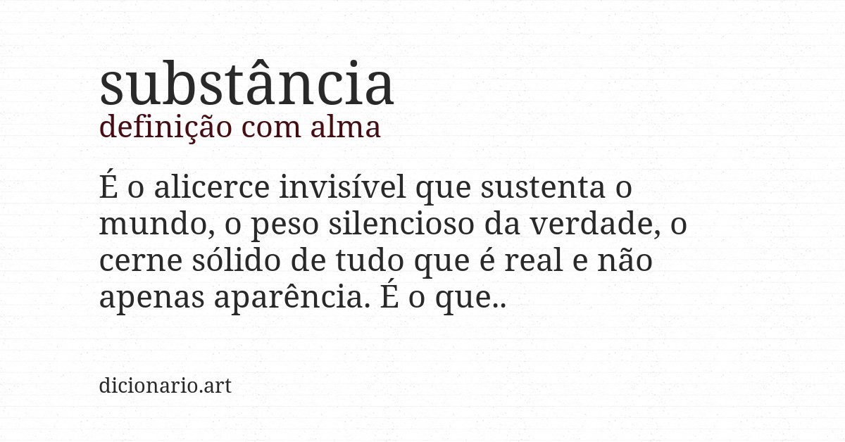 Definição com alma de substância