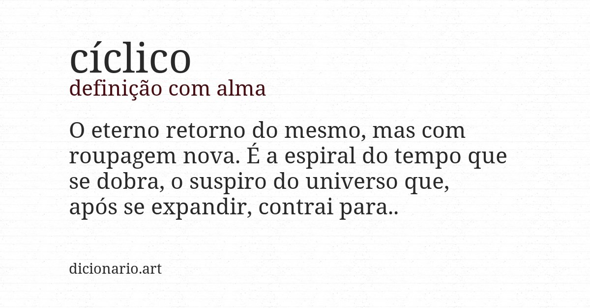 Definição com alma de cíclico