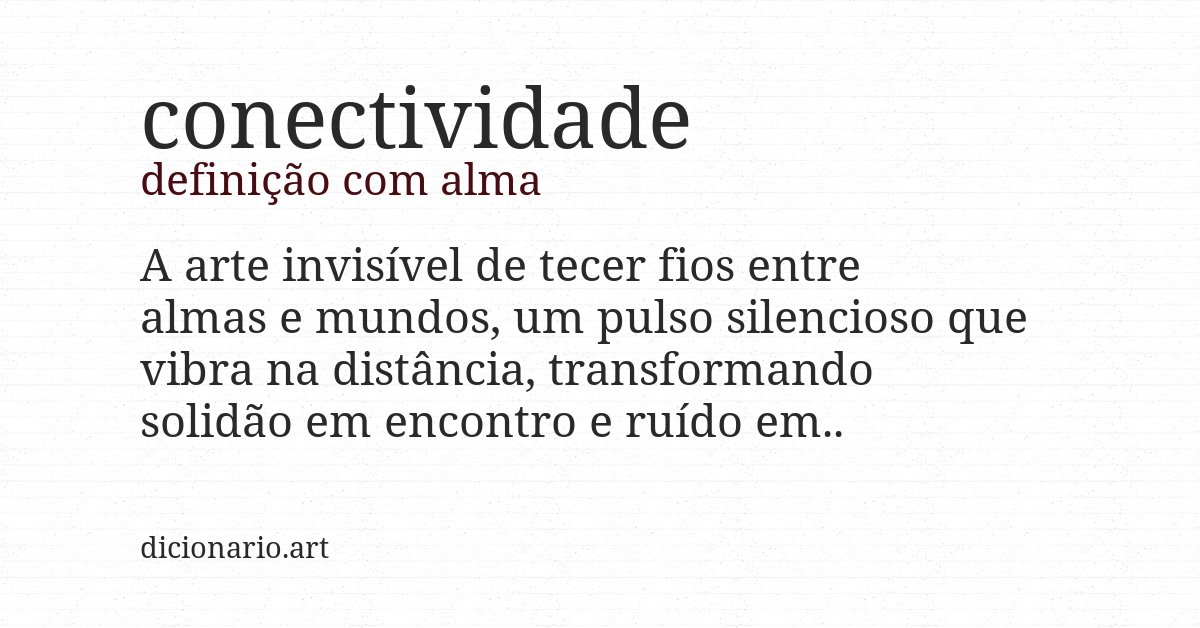 Definição com alma de conectividade