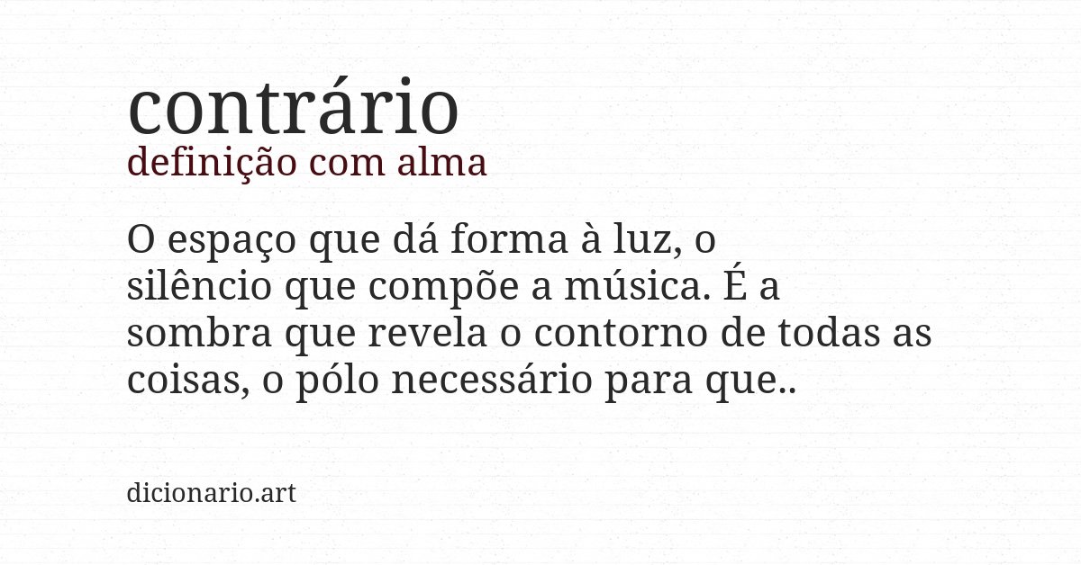 Definição com alma de contrário