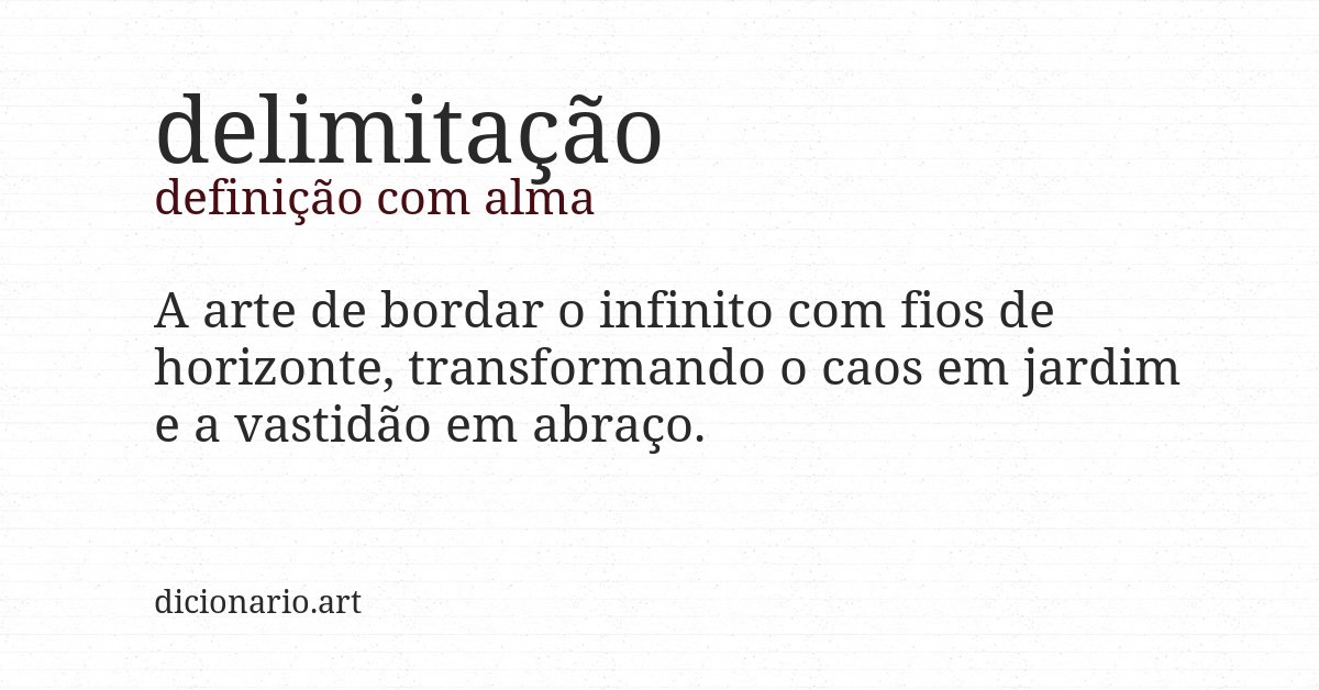 Definição com alma de delimitação