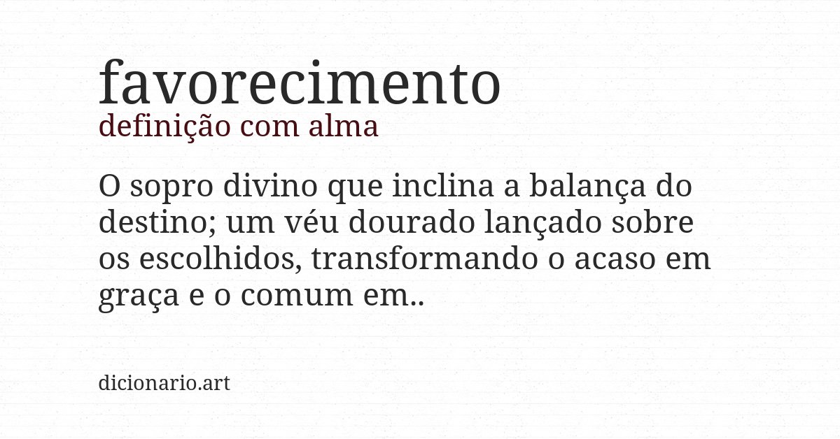 Definição com alma de favorecimento