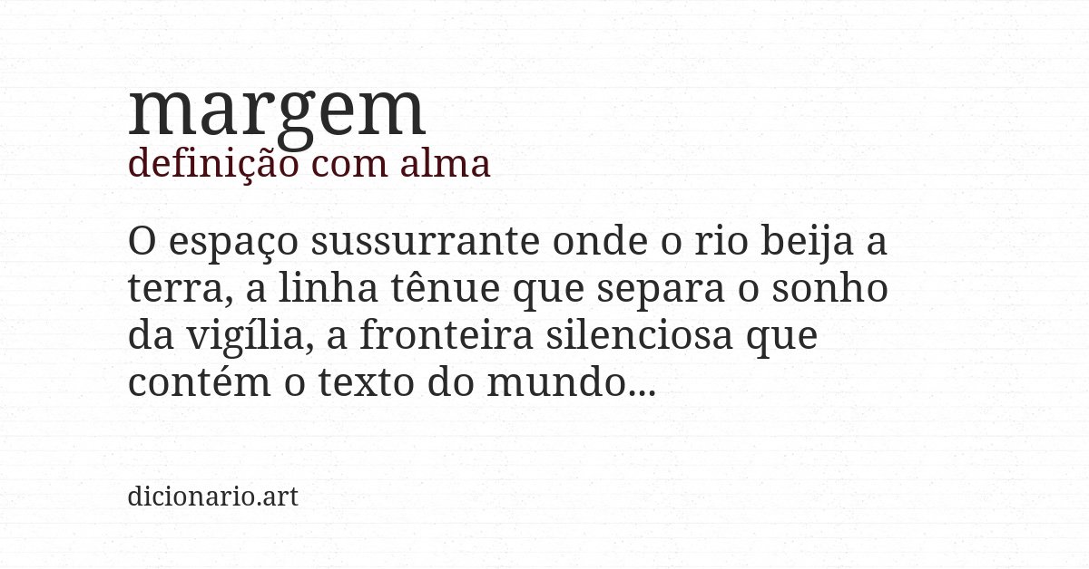 Definição com alma de margem