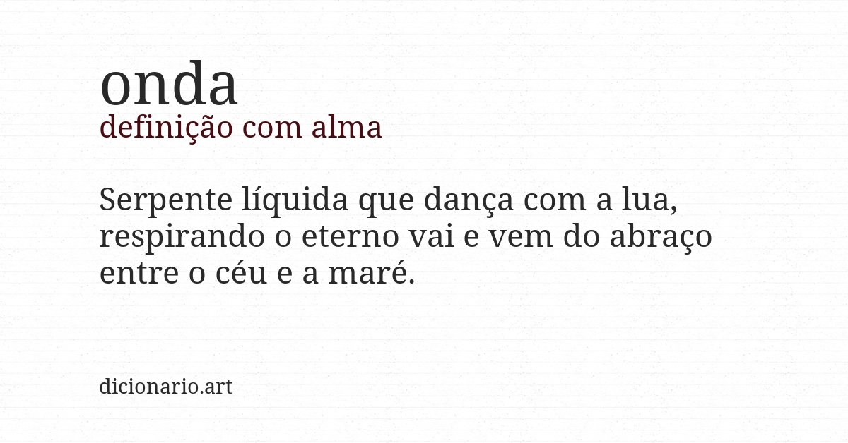 Definição com alma de onda