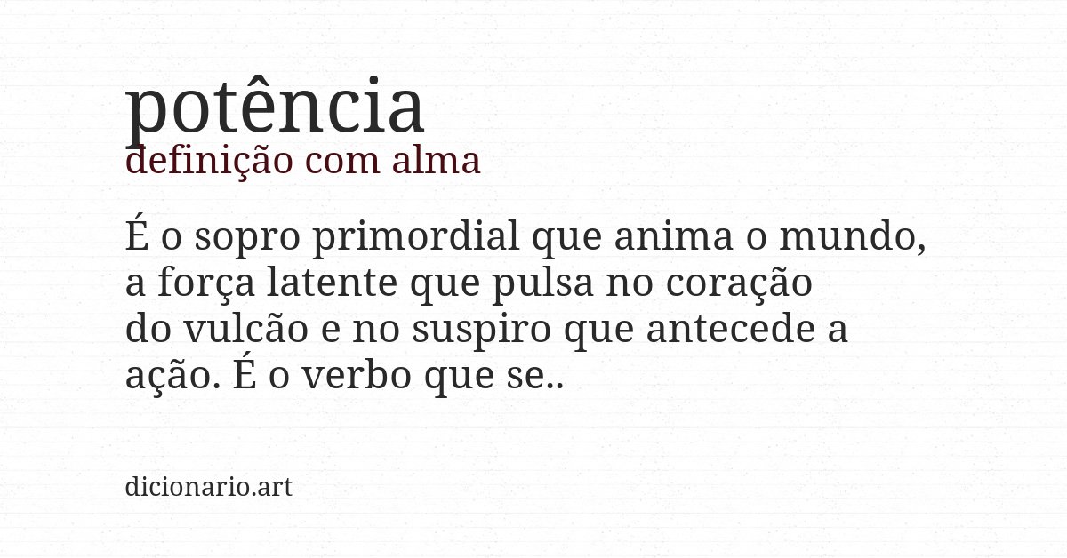 Definição com alma de potência