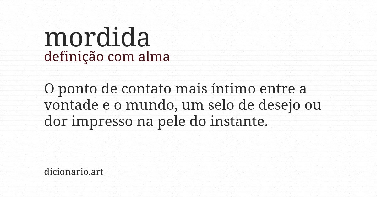 Definição com alma de mordida