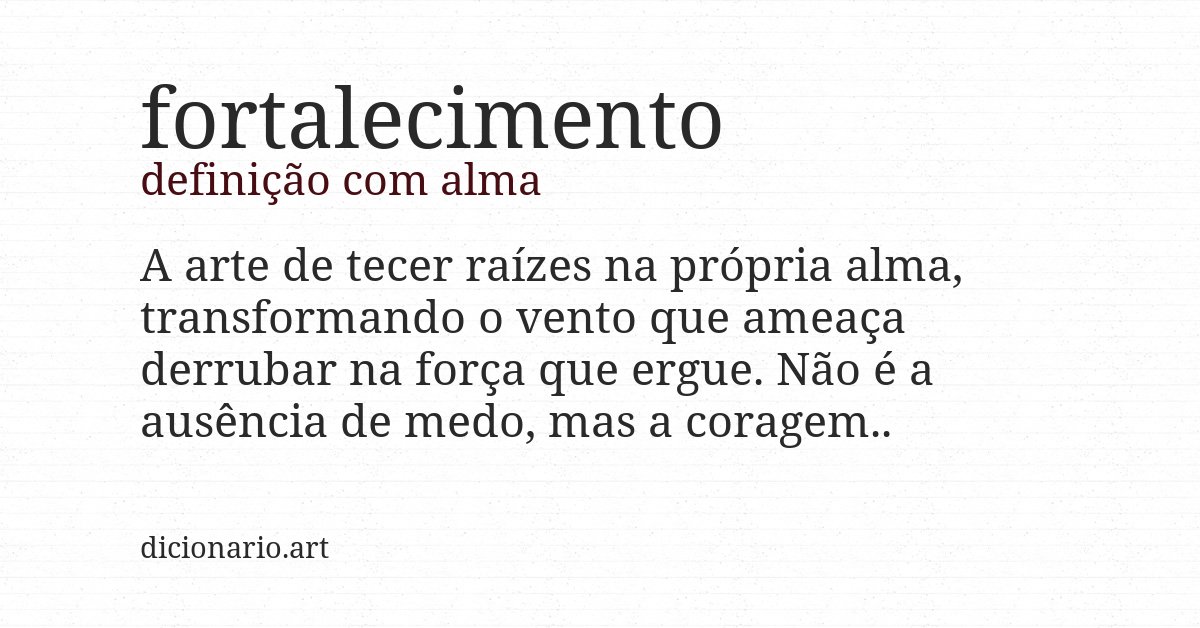 Definição com alma de fortalecimento