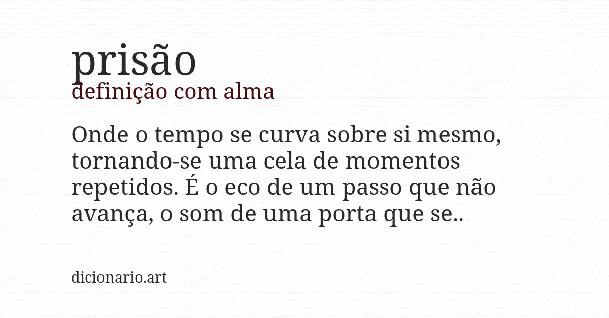Definição com alma de prisão