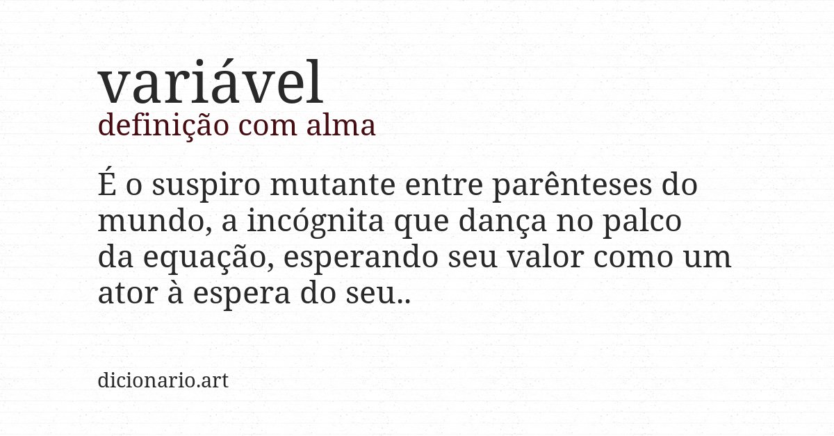 Definição com alma de variável