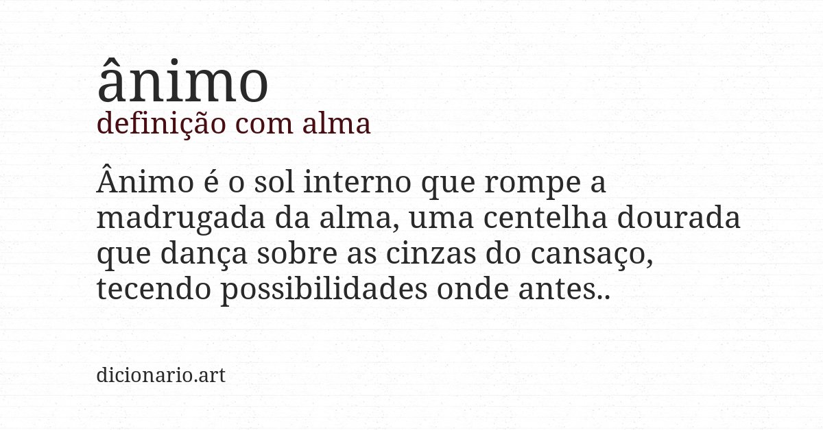 Definição com alma de ânimo