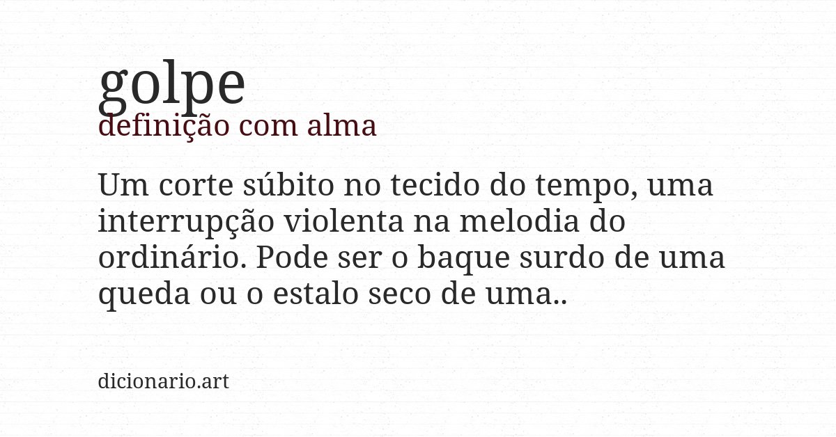 Definição com alma de golpe