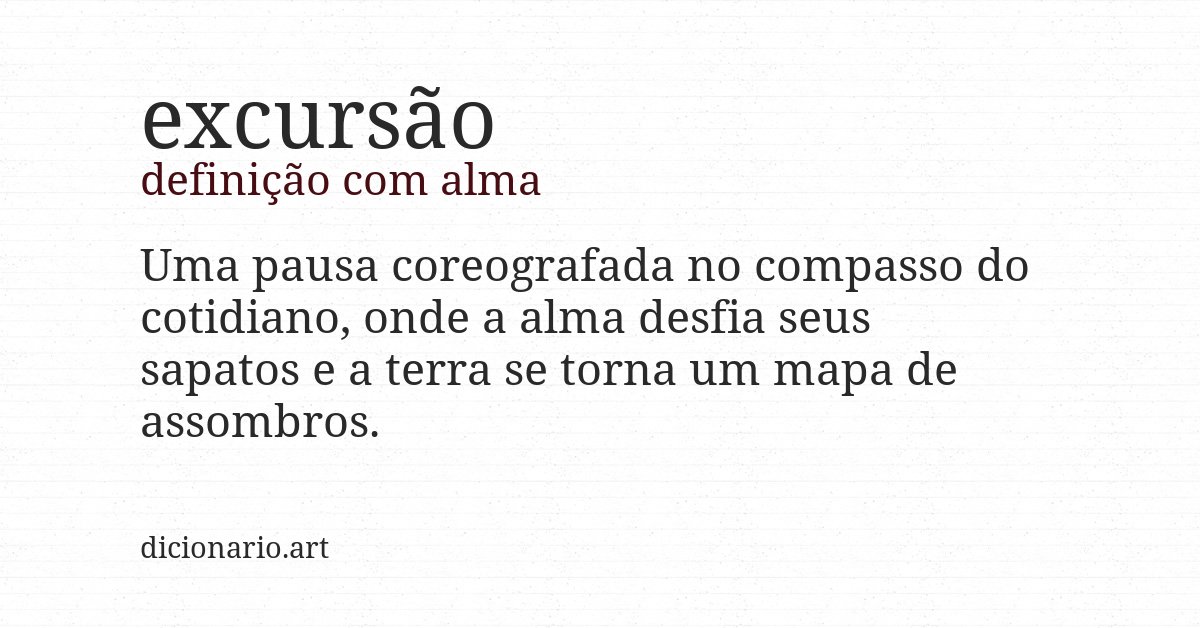 Definição com alma de excursão