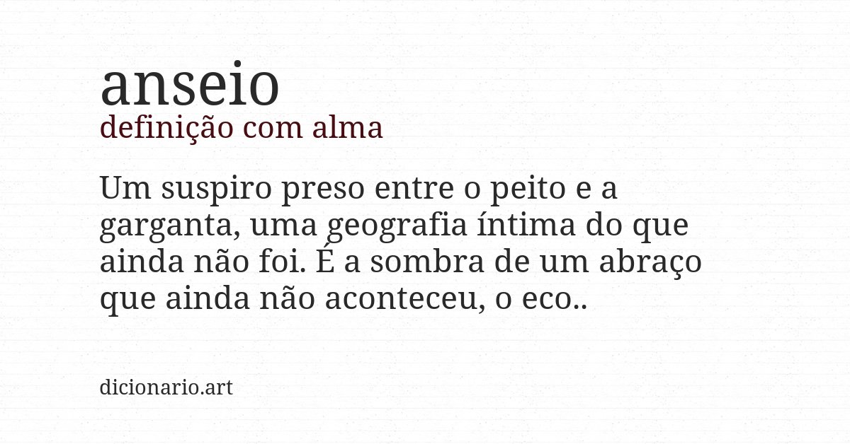 Definição com alma de anseio