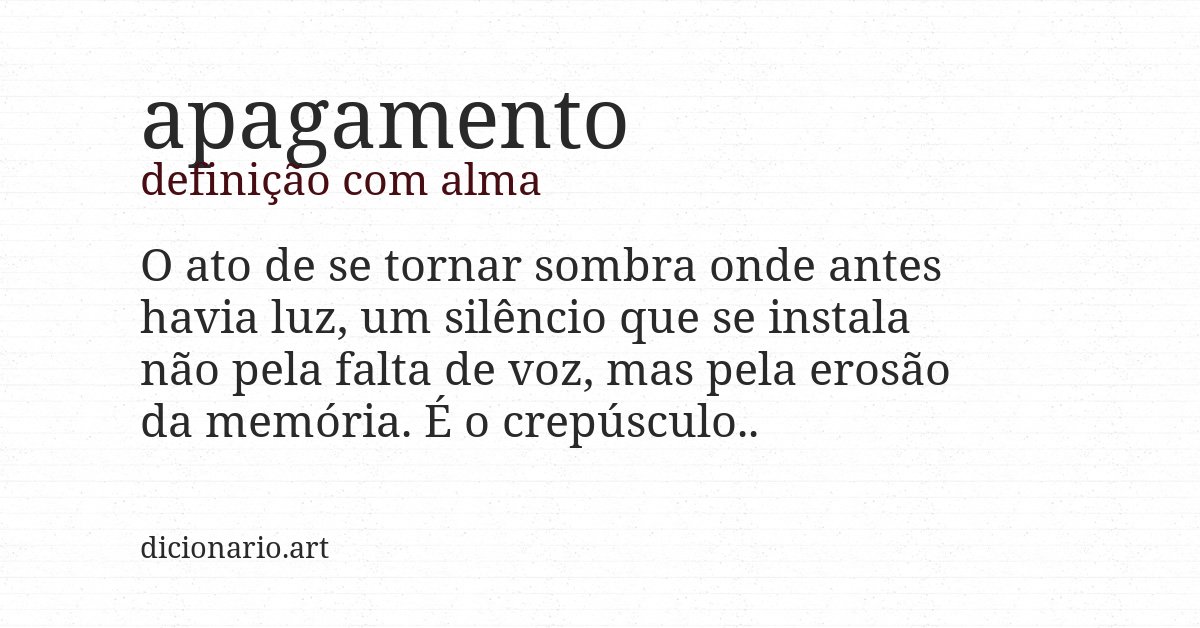 Definição com alma de apagamento