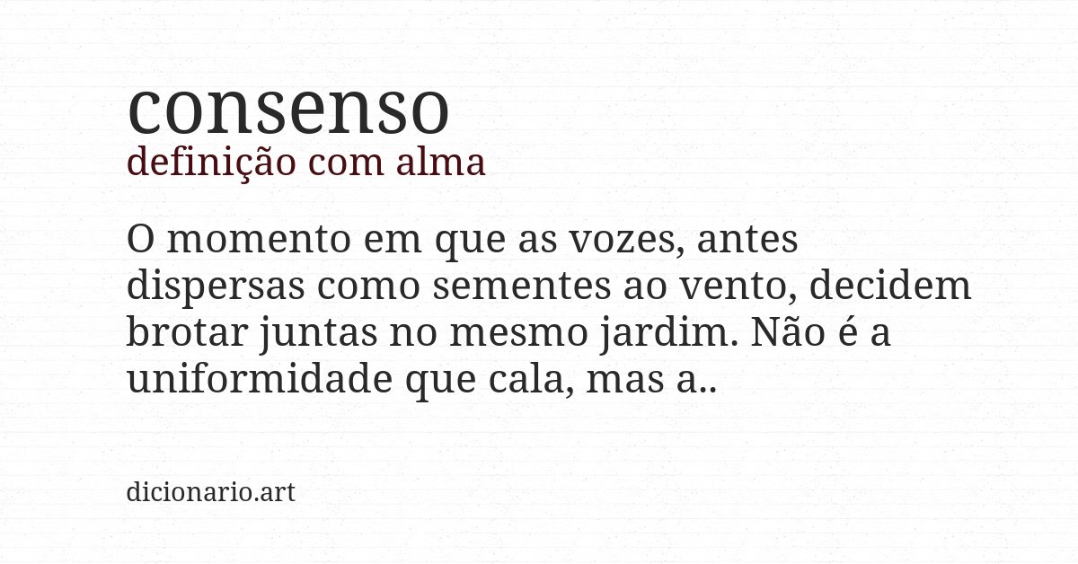 Definição com alma de consenso