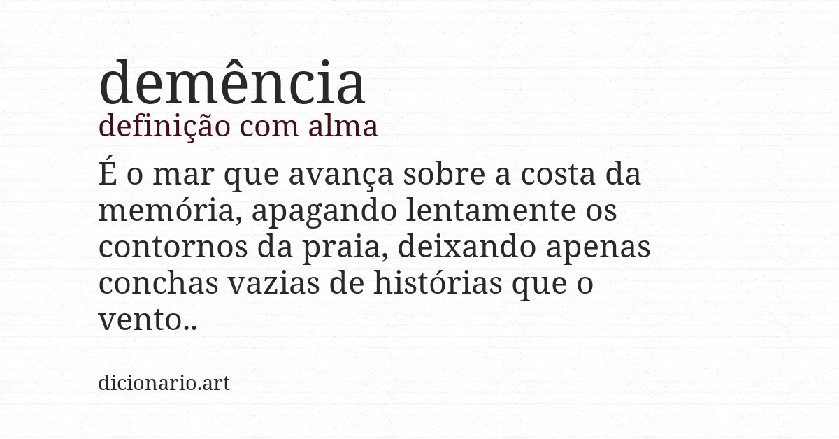Definição com alma de demência