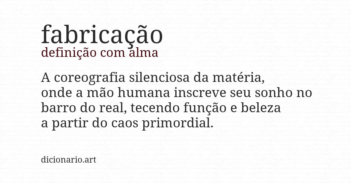 Definição com alma de fabricação