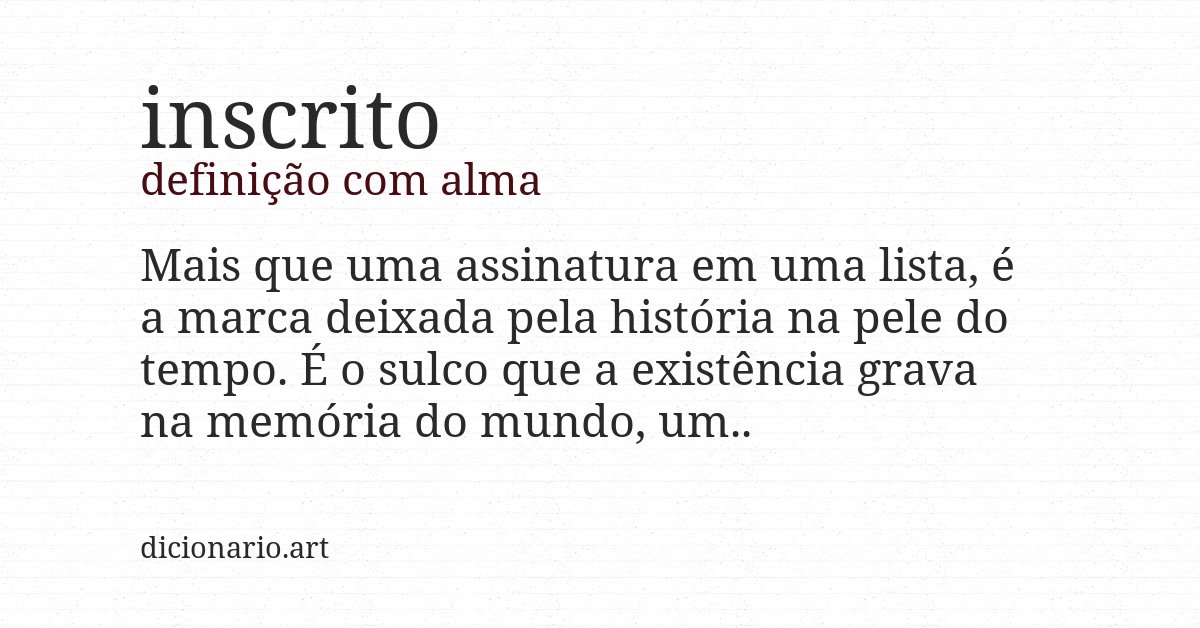 Definição com alma de inscrito