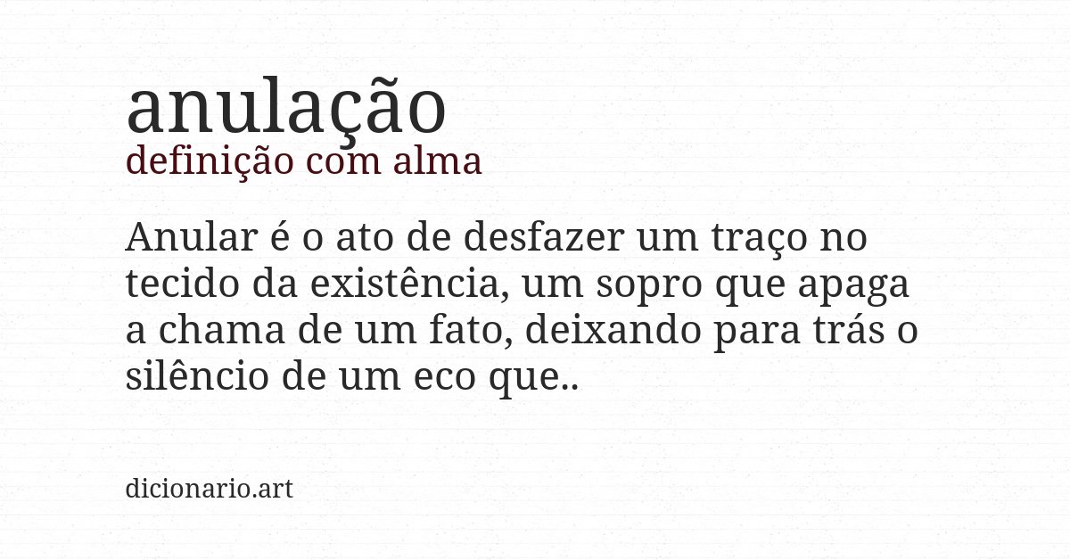 Definição com alma de anulação
