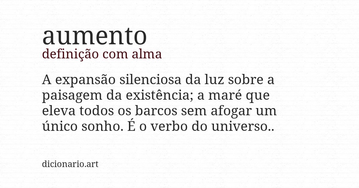 Definição com alma de aumento