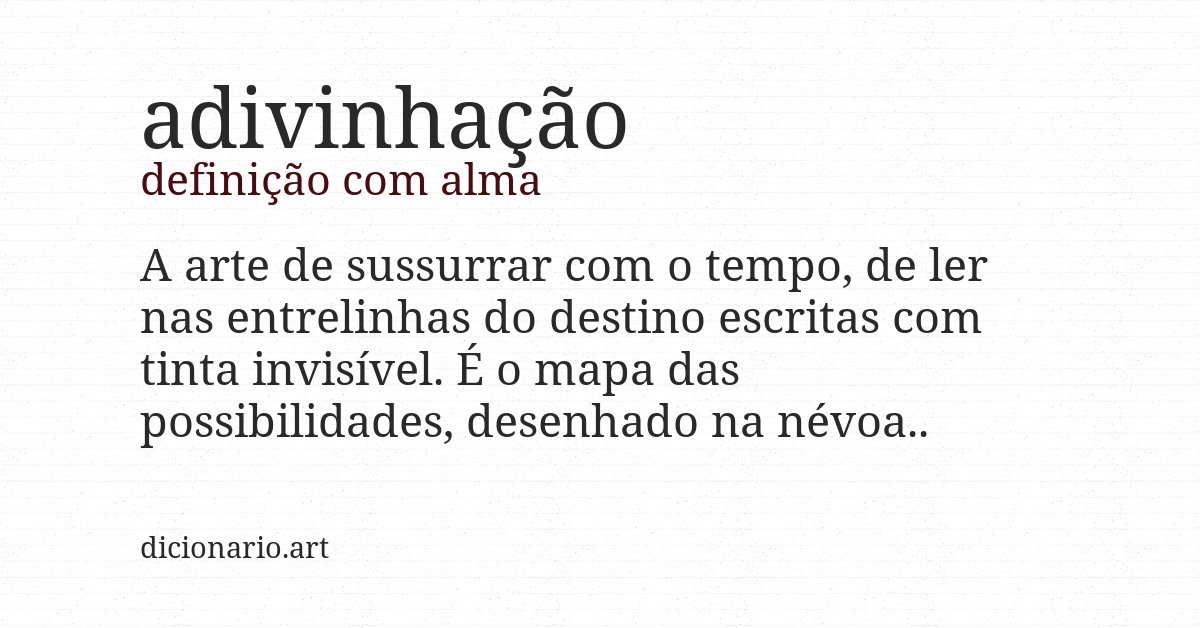 Definição com alma de adivinhação