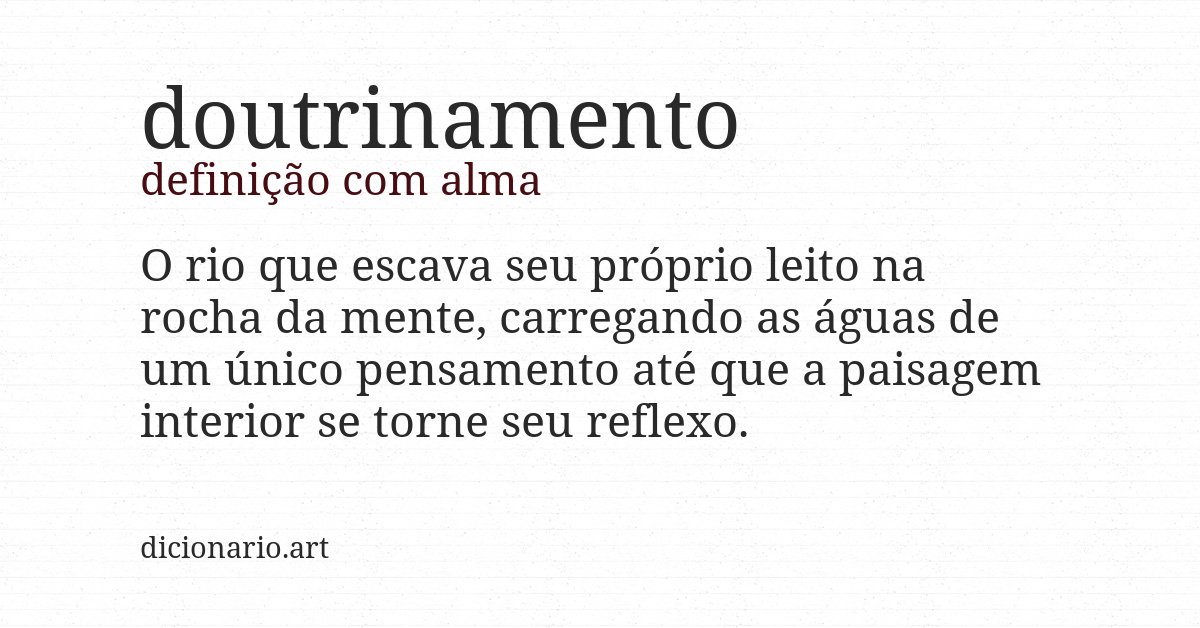 Definição com alma de doutrinamento