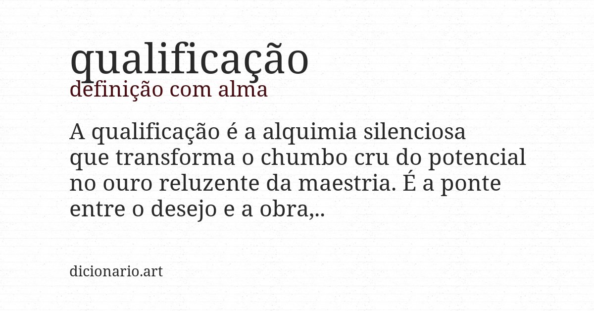 Definição com alma de qualificação