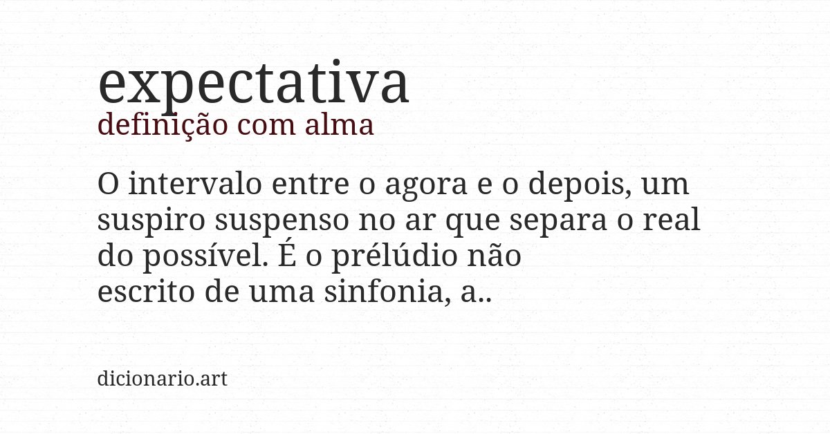 Definição com alma de expectativa