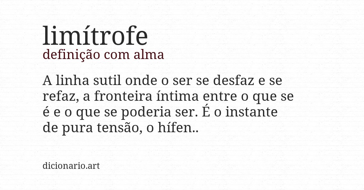 Definição com alma de limítrofe