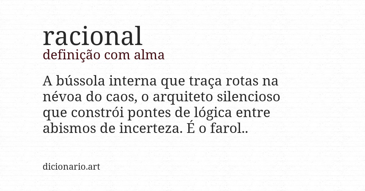 Definição com alma de racional