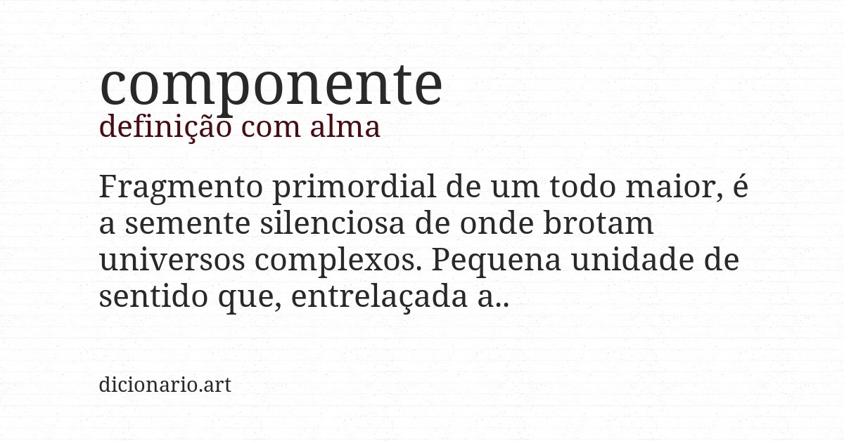 Definição com alma de componente