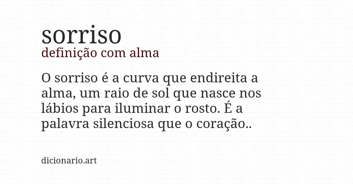 Definição com alma de sorriso