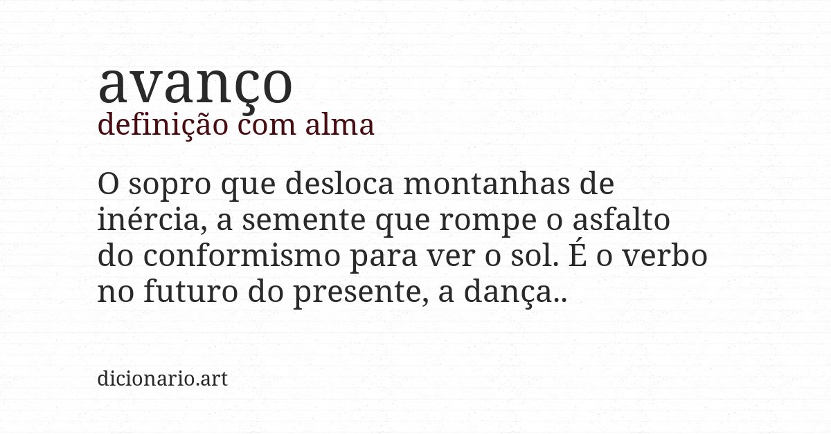 Definição com alma de avanço